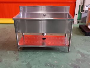 BG付き1槽シンク　1200×600×780(930)　中古品　AR-7035