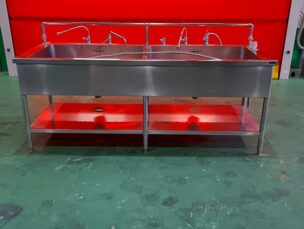 2槽シンク　マルゼン　約2000×750×800　中古品　AR-6944