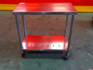 キャスター付き作業台　マルゼン　約800×400×810　中古品　AR-6916