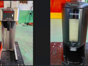 コーヒーメーカー（まほうびん2本付き）　本体：BONMAC　BMP-2000　まほうびん：象印　BM-ZA25-BA　中古品　AR-7190／7191