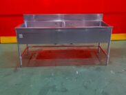 2槽シンク　約1800×750×800（970）　中古品　AR-6549