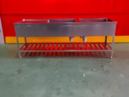 水切り付き2槽シンク　約2100×600×800　中古品　AR-6508