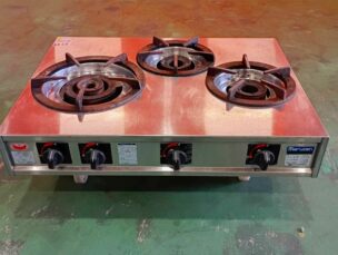 3口ガステーブルコンロ　マルゼン　M-213C　中古品　AR-7119