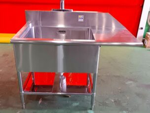 右側水切り付き1槽シンク　約1225＊660＊830　中古品　AR-7276